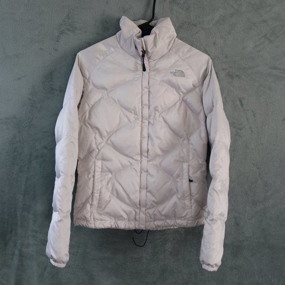 The North Face Aconcagua 550 Down Jacket Womens Small Pearl White Puffer Coat - Picture 1 of 16